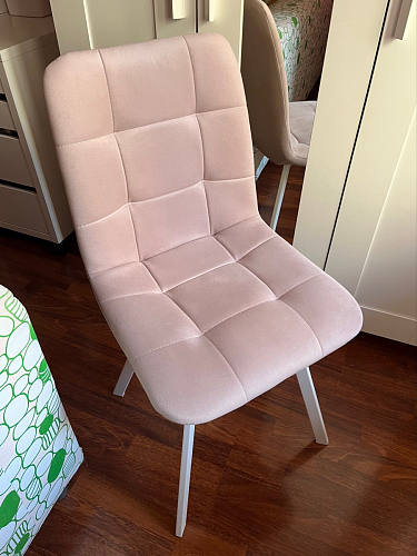 Стул на металлокаркасе Чилли синяя ткань / белый фото покупателя 235