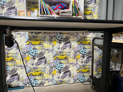 Компьютерный стол Маркос 140х80 тауп / черный фото покупателя 50