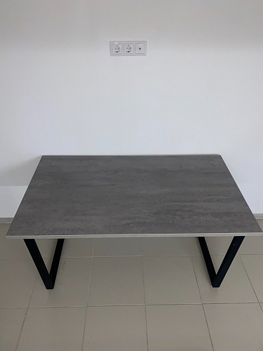 Стол Лота Лофт 120 32 мм бетон / черный матовый фото покупателя 97