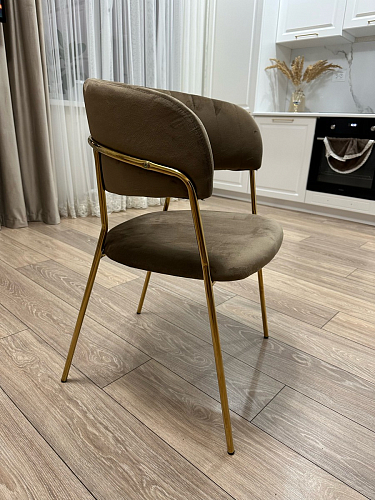 Стул на металлокаркасе Kamelia светло-фиолетовый / золотой фото покупателя 89