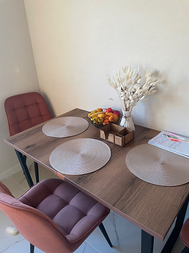 Стол Лота Лофт 140 25 мм черный матовый / бетон фото покупателя 55