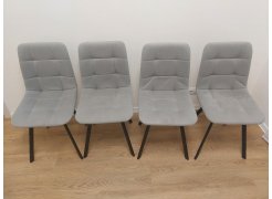 Обеденная группа Эделин светло-серый / бетон / черный матовый фото покупателя 20