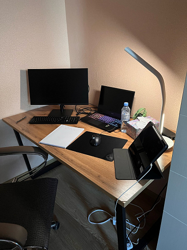 Стол Лота Лофт 120 25 мм сабия / белый матовый фото покупателя 39