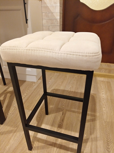 Барный стул Лофт микровелюр катания блэк / черный матовый фото покупателя 269