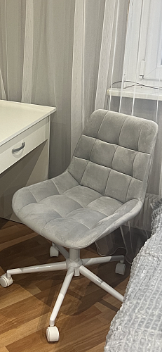 Компьютерное кресло Честер темно-серый / золото  - Уцененный экземпляр фото покупателя 2