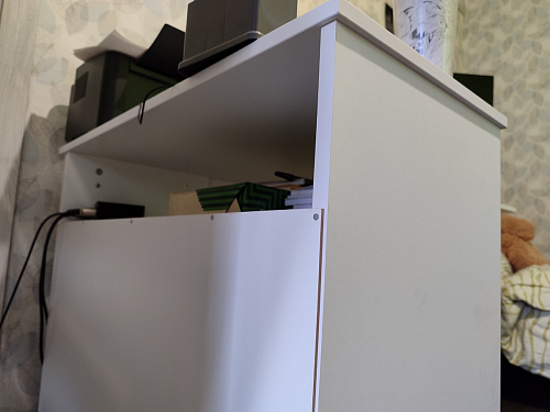 Письменный стол СПм-25 правый белый  - Уцененный экземпляр фото покупателя 78