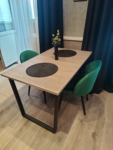 Деревянный стол Лота Лофт 120x75 дуб крафт табачный / черный матовый фото покупателя 138