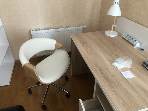 Компьютерное кресло Bend/Бэнд мод.9035 экокожа / белый / натуральный / хром фото покупателя 6