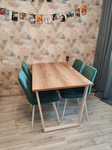 Стол Лота Лофт 120 32 мм бетон / черный матовый фото покупателя 322