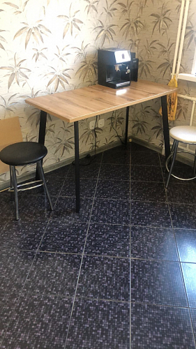 Стол Тринити Лофт 120 32 мм бетон / черный матовый фото покупателя 282