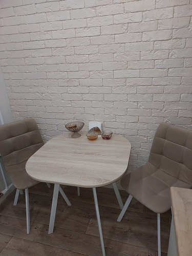 Стул на металлокаркасе Чилли синяя ткань / белый фото покупателя 847