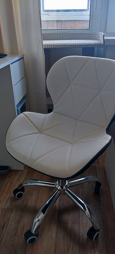 Компьютерное кресло Trizor white / black фото покупателя 2