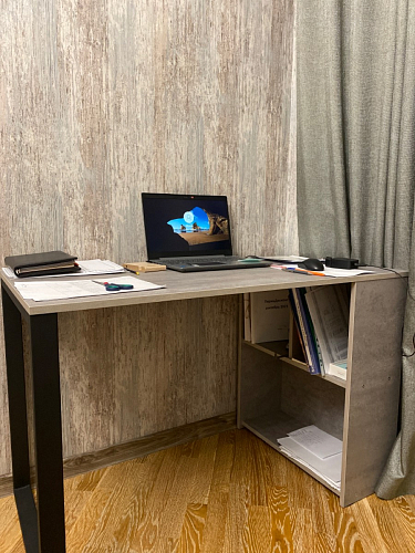 Письменный стол Битти Лофт 116х60х75 креатель / черный матовый фото покупателя 37