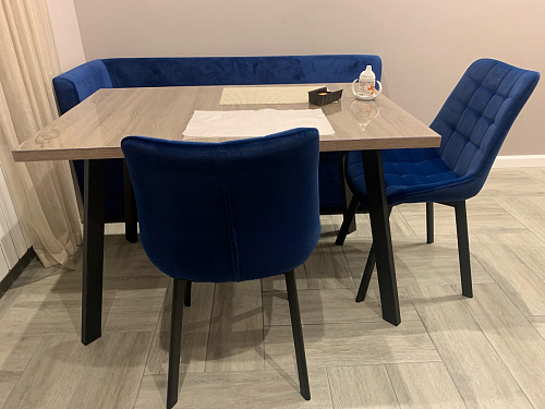 Стул на металлокаркасе Hagen dark blue фото покупателя 5