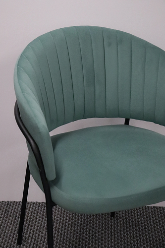 Стул на металлокаркасе Лео светло-серый / черный из шоурума 2