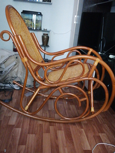 Кресло-качалка Milano/Милано ротанг коньяк фото покупателя 6