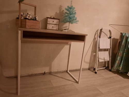 Письменный стол Лео Лофт черный матовый / дуб делано темный фото покупателя 19