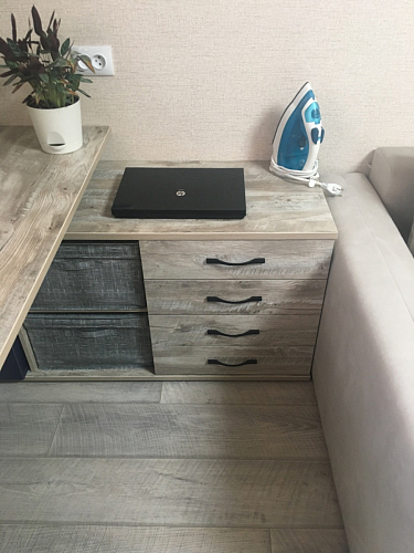 Компьютерный стол КСТ-109П правый дуб сонома / белый фото покупателя 34