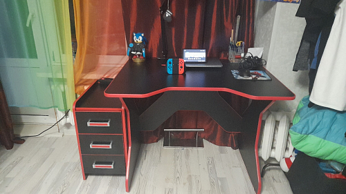 Тумба Ханна черная / красная - Уцененный экземпляр фото покупателя 1