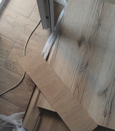 Стол Лота Лофт 140 25 мм черный матовый / бетон фото покупателя 622