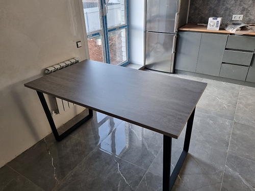 Деревянный стол Лота Лофт 140х80 черный матовый / бетон светлый фото покупателя 306