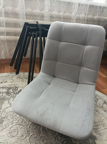 Комплект стульев Чилли 4 шт темно-серый / черный фото покупателя 14