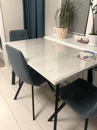 Стол раскладной Колон Лофт 120 32 мм дуб галифакс табако / черный матовый фото покупателя 119