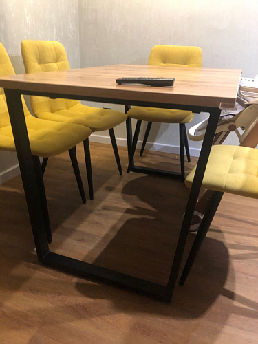 Стол Лота Лофт 120 32 мм бетон / черный матовый фото покупателя 88