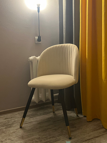 Стул на металлокаркасе Gabi dark beige / black / silver фото покупателя 208