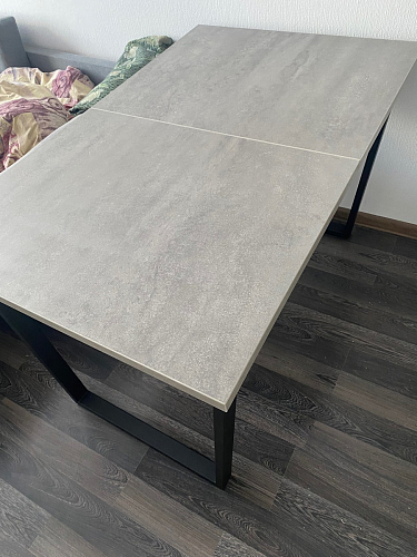 Стол Лота Лофт 140 25 мм черный матовый / бетон фото покупателя 838