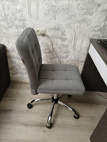 Компьютерное кресло Fiesta/Фиеста флок серый 29 фото покупателя 23