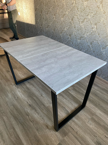 Стол раскладной Лота Лофт 120 25 мм юта / черный матовый фото покупателя 150