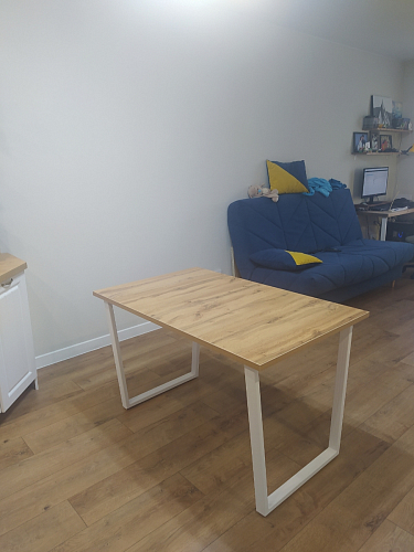 Деревянный стол Лота Лофт 140х80 дуб крафт табачный / черный матовый фото покупателя 184