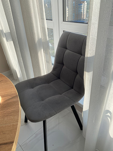 Стул на металлокаркасе Чилли К черный / зеленый фото покупателя 366