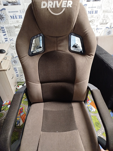 Компьютерное кресло Driver/Драйвер кожзам черный / ткань черный фото покупателя 35