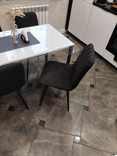 Стул на металлокаркасе Дани темно-серый (zd 995) / черный фото покупателя 31