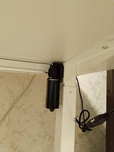 Компьютерный стол Маркос с механизмом подъема 140х80х75 белый / вотан дуб фото покупателя 19