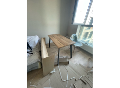 Стол Тринити Лофт 120 32 мм бетон / черный матовый фото покупателя 249