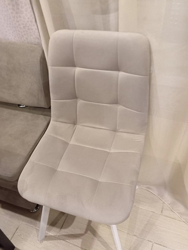 Стул на металлокаркасе Чилли светло-серый / белый каркас фото покупателя 293