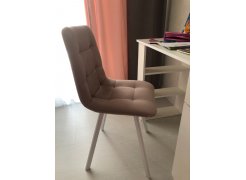 Стул на металлокаркасе Чилли синяя ткань / белый фото покупателя 70