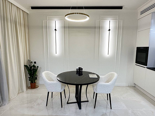 Стеклянный стол Нейтон обсидиан / черный фото покупателя 3