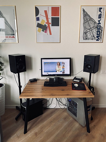 Стол Тринити Лофт 120 32 мм дуб галифакс табако / черный матовый фото покупателя 411