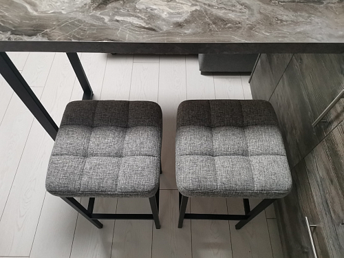 Барный стул Лофт микровелюр катания блэк / черный матовый фото покупателя 179