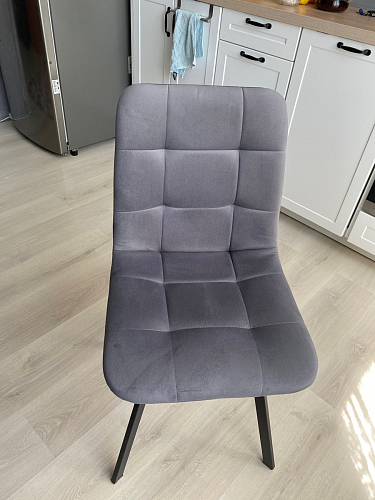 Стул на металлокаркасе Чилли синяя ткань / белый фото покупателя 451