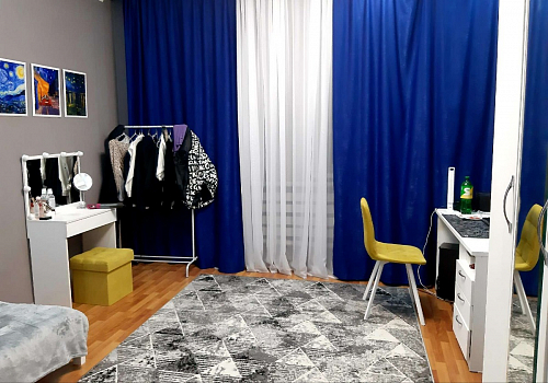 Стул на металлокаркасе Чилли синяя ткань / белый фото покупателя 964