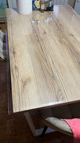 Деревянный стол Барон О 200 х 90 белая пленка шагрень / черный фото покупателя 15