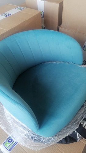 Стул на металлокаркасе Kamelia green / gold фото покупателя 11