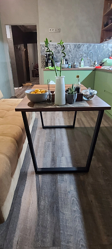 Стол Лота Лофт 120 32 мм бетон / черный матовый фото покупателя 196