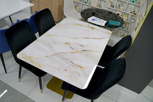 Стол на тумбе Бугун обсидиан / черный из шоурума 3