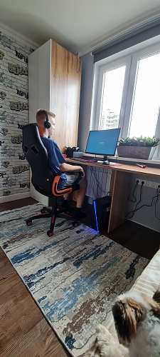 Компьютерное кресло Runner голубое фото покупателя 2